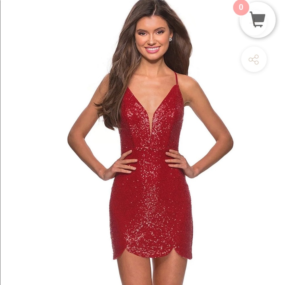 Sparkling Red Cocktail Dress